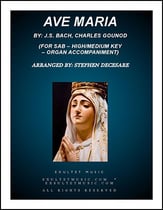 Ave Maria (SAB) High/Medium Key with Organ SAB choral sheet music cover